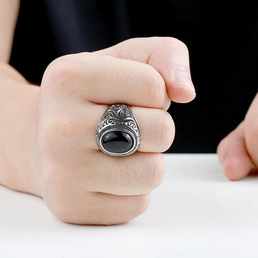 Opal Stainless Steel Vintage Ring